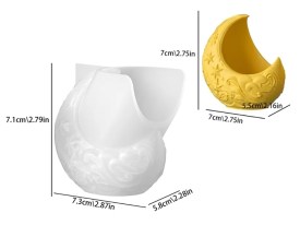 Molde silicona media luna porta objetos 